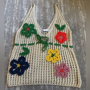 ZARA crochet top, size small